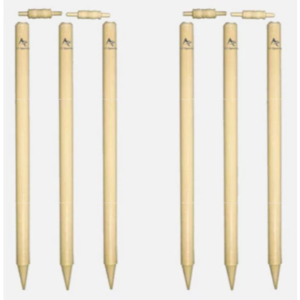 Wooden Cricket Stump & Bail Set